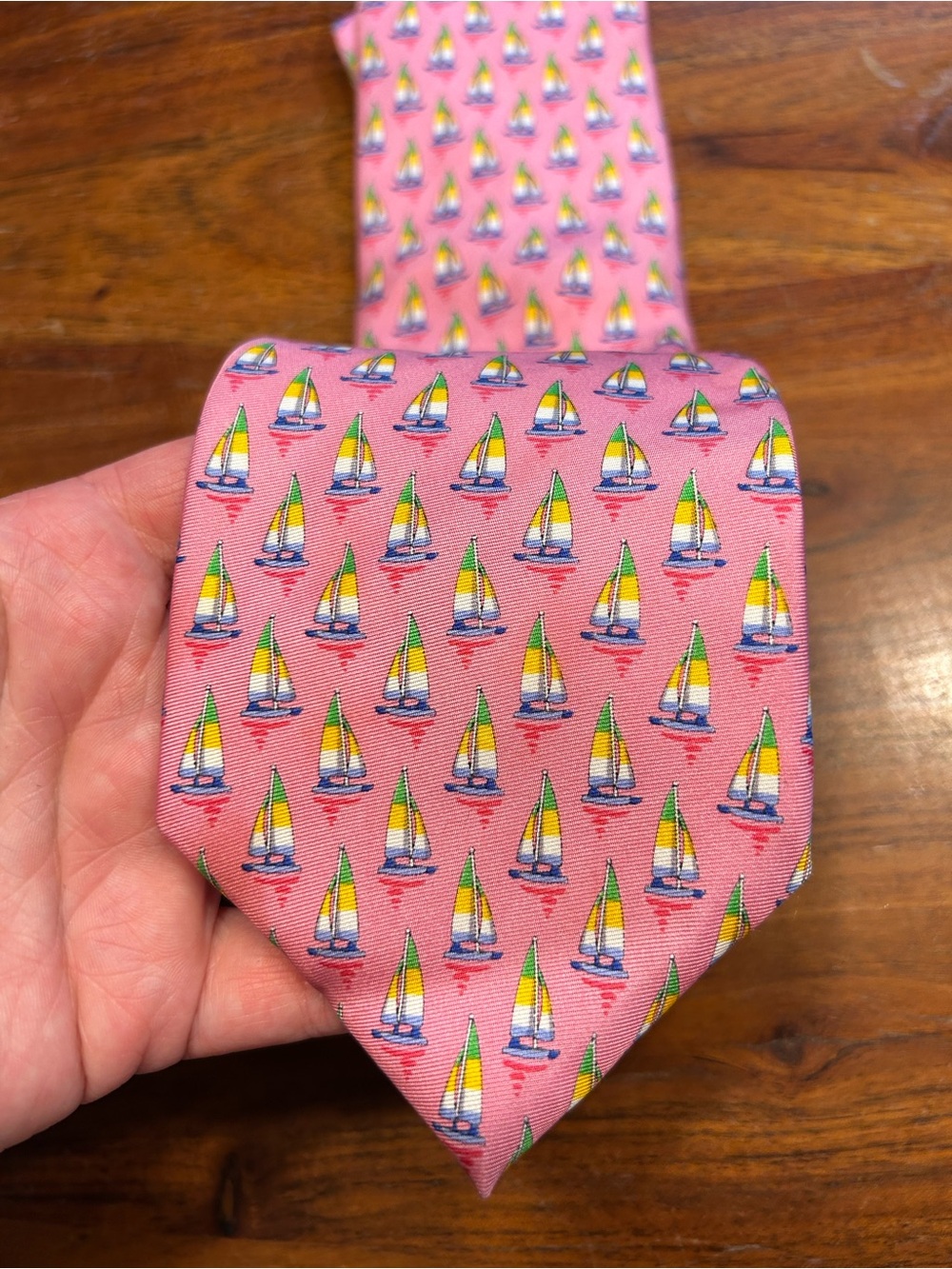 Brooks brothers 100% silk sail boat summer tie